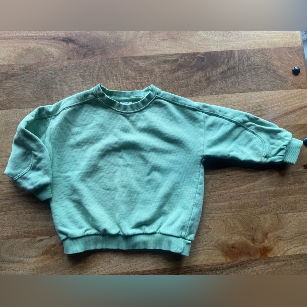 ZARA Kelly Green Pullover Sweatshirt 2-3yrs 2-3T Top Unisex